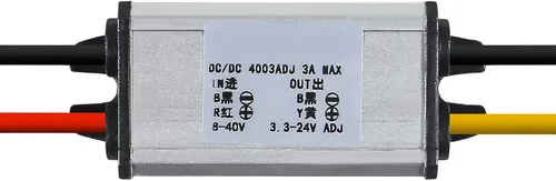 Miniatura 2 de Convertidor de voltaje de 8 V, 22 V a 3 V, 15 V CC, resistente al agua, CC reductor, regulador de voltaje, 3 A, convertidor de fuente