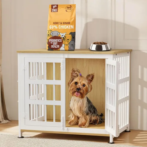 Miniatura 10 de Mueble Jaula para Perros de 46'' Jaula para Perros de Raza Grande Jaulas para Perros de Interior Jaulas para Perros de Madera Mesa Auxiliar Jaula