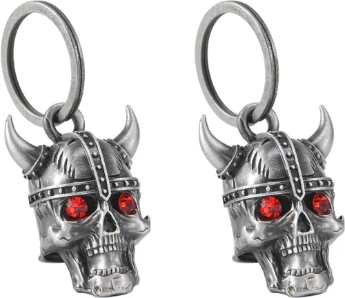 Miniatura 18 de 【Paquete de 2】 Campanas de motocicleta para motociclista Guardián de montar campanas con colgador, accesorio de motocicleta o llavero para buena