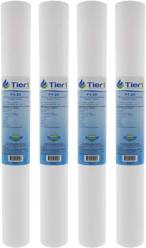 Miniatura 14 de Tier1 Cartucho de repuesto de filtro de agua de sedimentos de polipropileno hilado para toda la casa de 10 micrones, 20 x 2.5 pulgadas, compatible