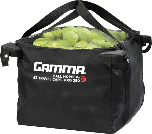 GAMMA Sports EZ Travel Cart, Tennis & Pickleball Hopper, Padel, Portable Compact Design, Sturdy Lightweight Construction, EZ Bags, 150 or 250
