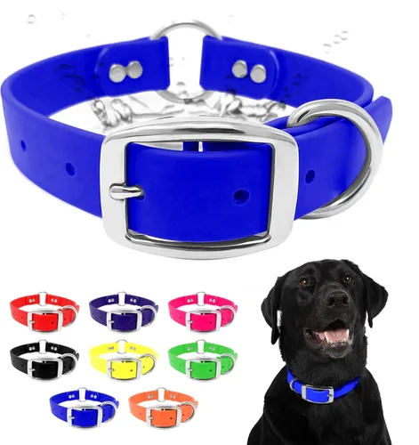 Miniatura 33 de Collar impermeable para perro con anillo central resistente Collar para perros pequeños, medianos, grandes o XL, Amarillo