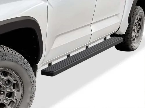 APS Estribos 5 pulgadas Negro Mate Compatibles con Toyota Tundra 2022-2026 CrewMax Acero Inoxidable (Barras Nerf Pasos Laterales Estribos Laterales)