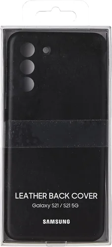 Miniatura 3 de Samsung Funda para Galaxy S21, contraportada de cuero - Negro (versión de EE. UU.)
