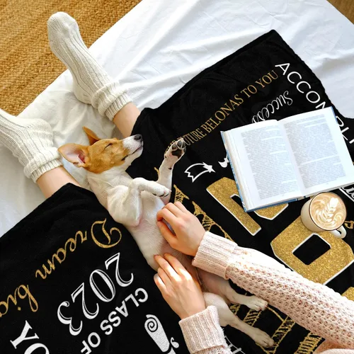 Miniatura 3 de Manta de graduación personalizada, regalos de graduación 2023, clase de graduación de 2023 con nombre de la universidad, manta de regalo