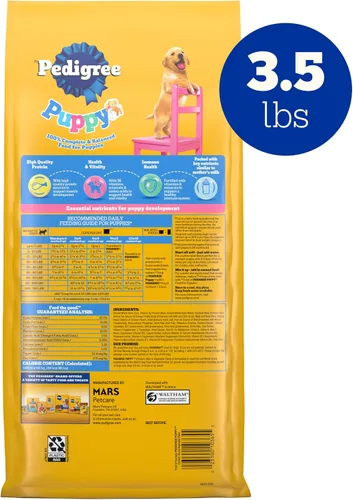 Miniatura 6 de Pedigree Puppy Growth & Protection - Alimento seco para perros con sabor a pollo y verduras - 3.5 libras Bolsa