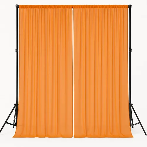 Miniatura 12 de AK-Trading - Paneles de cortinas de gasa para eventos de boda y decoración, cortinas de telón de fondo (115 x 120 pulgadas, negro)