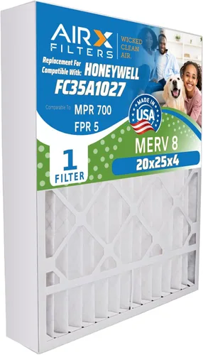 Miniatura 33 de AIRX FILTERS WICKED CLEAN AIR. Filtro de horno 20x25x4 MERV 8 compatible con filtro de aire Honeywell 20x25x4 F25 1 solo filtro