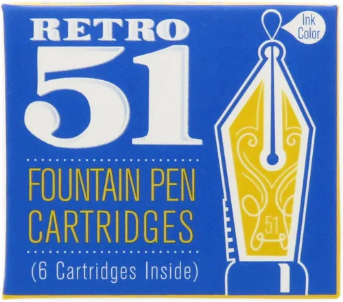 Miniatura 3 de Retro 1951 Easy Flow 9000 - Recambio de tinta para bolígrafo, azul vibrante, paquete de 3 – Artesanía alemana superior para una experiencia