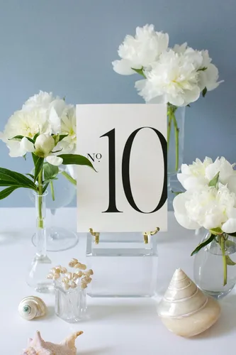 Miniatura 7 de Weekend Paper Co.™ Números modernos para mesa de boda, diseño moderno de una sola cara de 4 x 6 pulgadas, tinta negra mate, números del 1 al 25 más