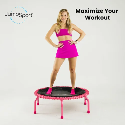 Miniatura 6 de JumpSport 350 PRO 39 Inch Fitness Trampoline Indoor Rebounder Cardio Workout Equipment 300 lb Capacity