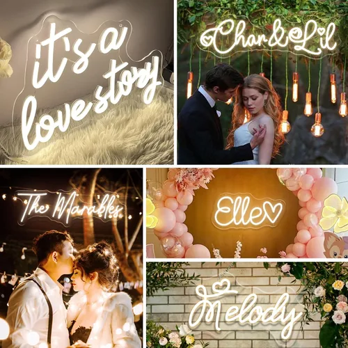 Miniatura 2 de Letreros de neón personalizados, letrero de nombre de neón para decoración de pared, letrero LED personalizado, luces de neón personalizadas