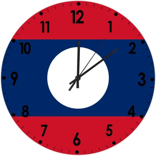 Miniatura 8 de Cheyan Reloj de pared con bandera de Canadá de 12 pulgadas, silencioso, sin tictac, de PVC, funciona con pilas, reloj redondo decorativo, regalo