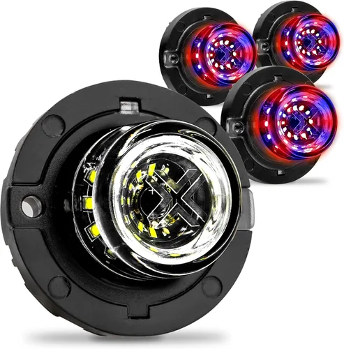 Miniatura 19 de Lamphus SnakeEye III Ámbar 12W LED Luz Estroboscópica Oculta [Montaje Cónico de Faro / Luz Trasera] [Clasificación SAE] Luz de Emergencia