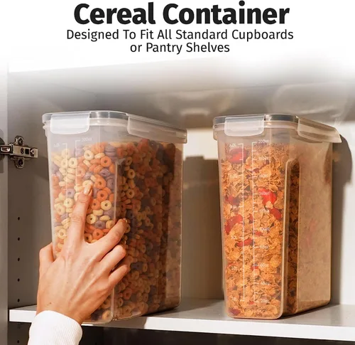 Miniatura 3 de Shazo Paquete de 2 (6.3L / 213OZ) Recipientes Herméticos EXTRA Grandes para Almacenamiento de Alimentos de Cereales para Almacenamiento de Alimentos