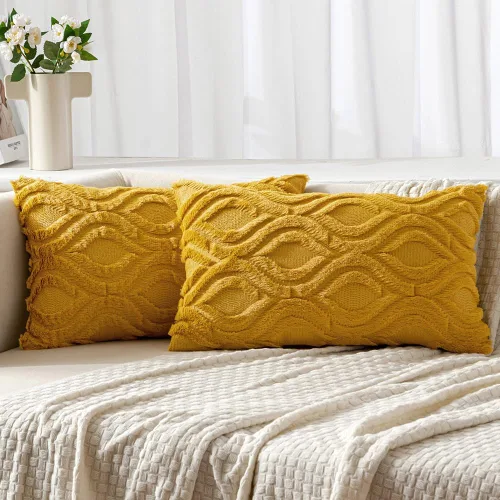Miniatura 38 de MIULEE - Juego de 2 fundas de almohada de lana sintética suave y afelpada, fundas decorativas de estilo bohemio para sofá, sala de estar, cama, 18 x