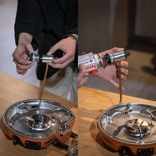 Miniatura 5 de Campingmoon - Convertidor de adaptador de butano a propano de 8 onzas, tipo boquilla, recipiente de butano a dispositivos de propano de 1 libra
