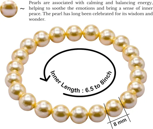 Miniatura 705 de Amazing Gemstone Pulsera de cristal para mujeres y hombres, pulsera de cristal curativo de protección, pulsera elástica con cuentas de piedras