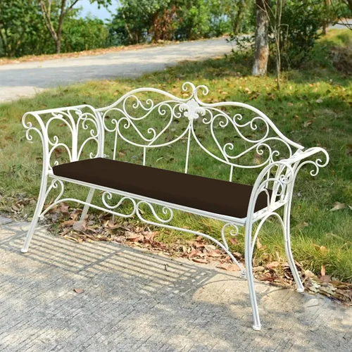 Miniatura 13 de Cojín impermeable para silla de banco para interior y exterior, cojín de asiento para jardín largo