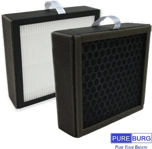 Miniatura 3 de PUREBURG Filtro de repuesto compatible con purificador de aire y deshumidificador Afloia Q10 2 en 1, H13 True HEPA y filtración multicapa de carbón