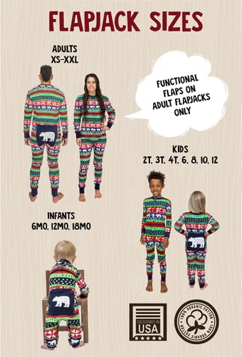 Miniatura 51 de Lazy One - Pijamas navideñas a juego con solapa trasera; para perros, bebés, niños, adolescentes y adultos