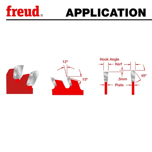 Miniatura 9 de Freud LM75R010: hoja de rasgado de línea de pegamento de kerf delgado industrial de 10", carburo