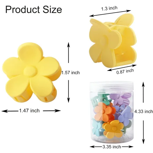 Miniatura 2 de Pinzas para el cabello pequeñas y lindas con flores para accesorios para el cabello, pinzas para el cabello para mujeres y niñas, color crema, 10