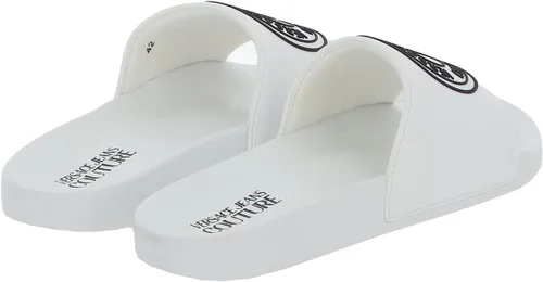 Miniatura 2 de Versace Jeans Couture White Medallion Pool Slide- 9 para hombre, Blanco