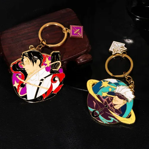Miniatura 7 de SONGCHANGJEWELRY JJK - Llavero Satoru Figura de anime esmaltado Llavero de joyería para hombres y mujeres
