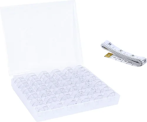 Miniatura 10 de Mandala Crafts Bobinas vacías SA155 para máquina de coser Brother, 36 bobinas de plástico de metal para máquina de coser Singer - Bobinas