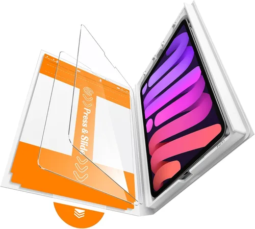 iGluz Paquete de 2 para iPad Mini de 8.3" (A17 Pro 7ª/6ª generación 2024/2021) Protector de Pantalla de Vidrio Templado 9H+ con Caja de Instalación
