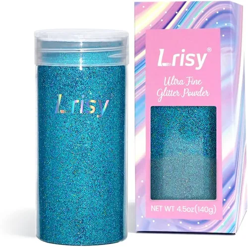 Miniatura 29 de Lrisy - Polvo holográfico de purpurina extrafina con tapa agitadora, lentejuelas con purpurina para resina epoxi, slime, vasos, uñas y artes