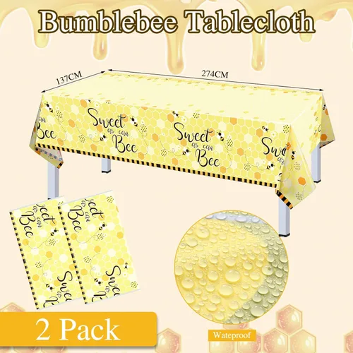 Miniatura 4 de Breling 170 piezas de suministros de fiesta de abejas sirven 24 platos de abeja y servilletas, suministros de fiesta, decoración de revelación