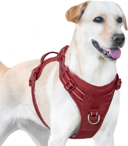 Miniatura 12 de Arnés sin tirones para perro, chaleco reflectante para cachorros para perros pequeños, medianos y grandes (negro, XS)