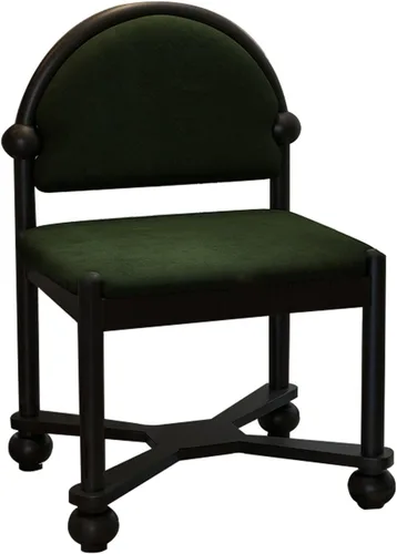Miniatura 15 de JKGHK Sillas de comedor de madera, sillas de cocina para el hogar, silla auxiliar de cocina tapizada de tela, respaldo curvado retro, silla de sala