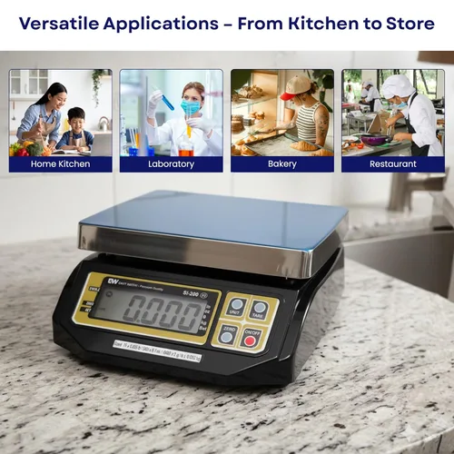 Miniatura 2 de Aquos Báscula digital de alimentos – Serie SI Clase III Legal para Control de Porciones Comerciales, báscula de cocina de acero inoxidable de doble