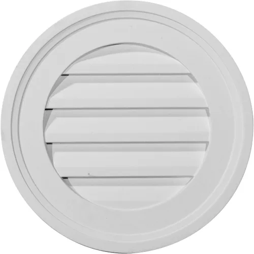Miniatura 13 de Ekena Millwork GVRO12D respiradero redondo, 12 pulgadas de ancho x 12 pulgadas de alto x 1 3/8 pulgadas de profundidad, GVRO12D
