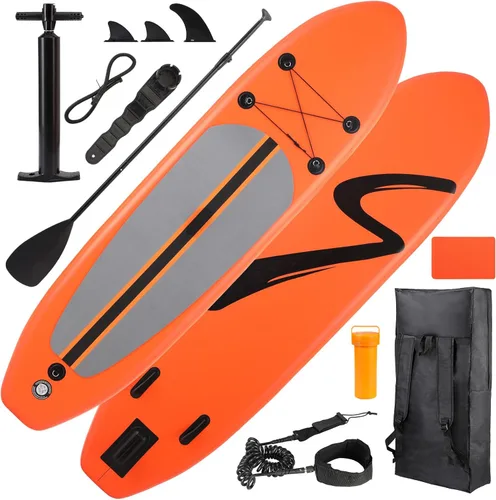 Miniatura 10 de TLSUNNY 10FT Inflatable Stand Up Paddle Board, 3 Fins Paddleboard with Full SUP Accessories for All Skill Levels, Portable Two-Way Hand Pump and