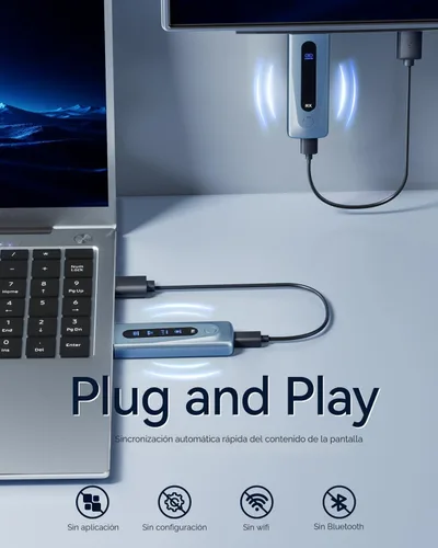 Miniatura 2 de 2025 Transmisor y Receptor HDMI Inalámbrico Actualizado 328FT/100M, Kit de Extensor HDMI Inalámbrico 5G+2.4G Portátil de Conectar y Usar