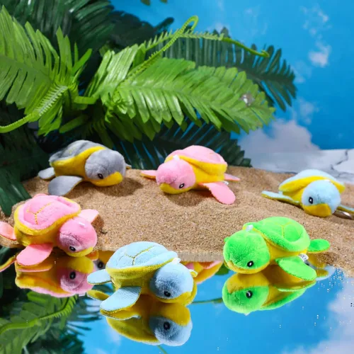 Miniatura 2 de HyDren 24 piezas de juguete de tortuga pequeña de peluche a granel, tortuga marina suave de peluche, tortuga adorable de peluche, juguete