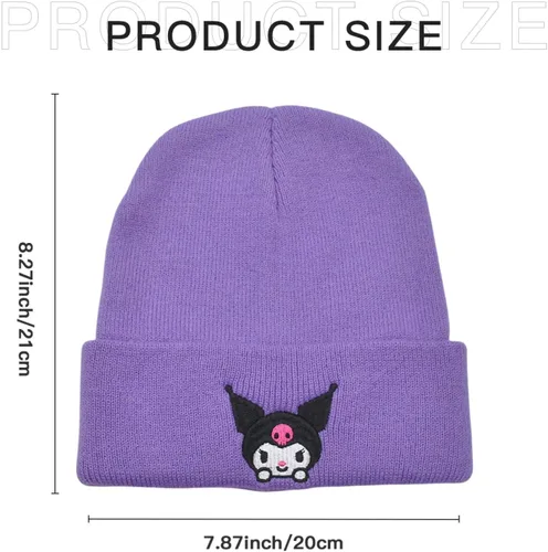 Miniatura 3 de AgaShi Gorro de invierno Kawaii con diseño de dibujos animados, cálido, con puños, para mujeres y niñas