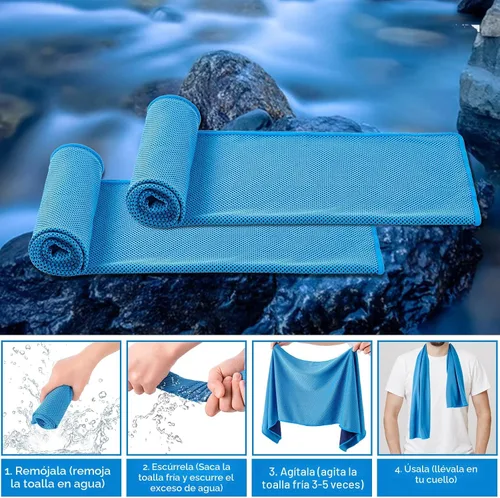 Miniatura 2 de CADONO Paquete de 4 toallas refrescantes (40 x 12 pulgadas), toalla de frío suave y transpirable, toalla de hielo, toalla de microfibra para yoga
