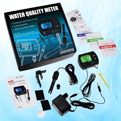 Miniatura 9 de Monitor de pH y temperatura 2 en 1, medidor de pH con función de retroiluminación, pantalla dual 0.00 ~ 14.00pH °C/ °F probador de calidad de agua