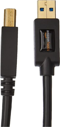 Miniatura 3 de Amazon Basics Cable USB-A a USB-B 3.0, 4.8Gbps de alta velocidad con enchufes chapados en oro, 6 pies, negro