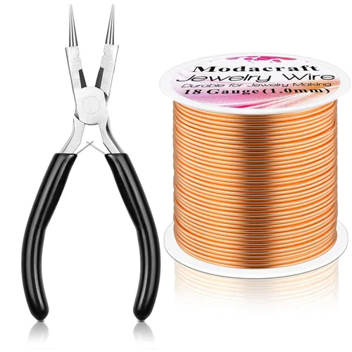 Miniatura 19 de Alambre de plata de calibre 20 para hacer joyas con alicates 4 en 1 Modacraft de 82 pies, alambre para manualidades de 0.8mm, alambre de cobre