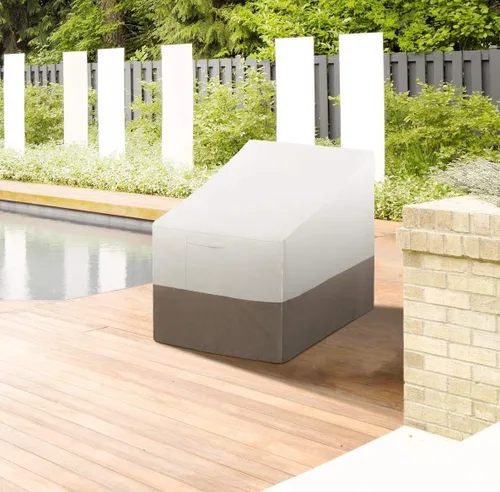 Miniatura 6 de PHI VILLA Juego de 2 fundas para sillas de patio, fundas para muebles de exterior, impermeables y resistentes, para asientos profundos