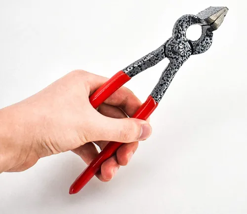 Miniatura 3 de Alicates planos, herramienta de artesanía en cuero hecha a mano, alicates de borde de cuero, ancho 1.772 in