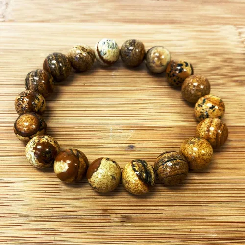 Miniatura 696 de Gem Avenue Handmade Round Bead Stretch Bracelet Unisex Natural Stone Beaded Jewelry for Men & Women, Elastic Wristband for Daily Wear