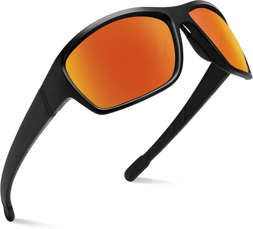 Dollger Lentes de sol deportivos polarizados para hombres y mujeres, protección UV400, para correr, pesca, ciclismo, conducción, golf Membrana roja