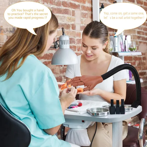 Miniatura 7 de Mano de práctica para uñas acrílicas, flexibles, kit de práctica de entrenamiento de uñas, maniquí falso, manos para uñas, práctica de bricolaje